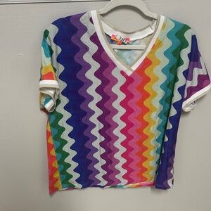 Vilagallo Multicolor Zigzag blouse